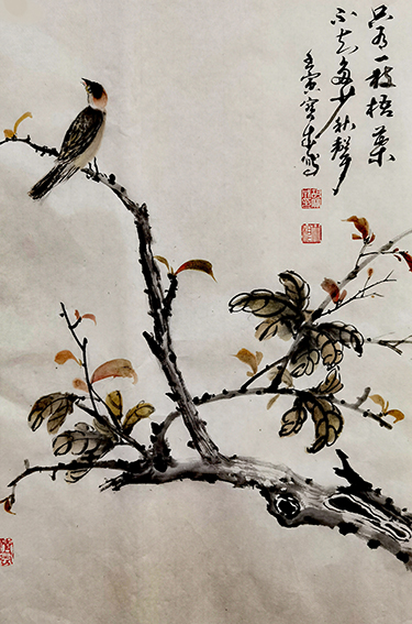 胡宝成作品11《只有一枝梧叶 不知多少秋声》